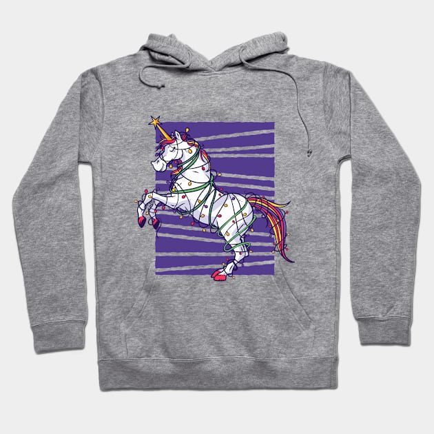 Unicorn Christmas Hoodie by IbR860